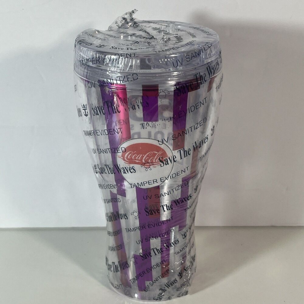 Coca Cola 50 Years of Bold Tumbler Cup Save the Waves UV Sanitized NEW Sealed!